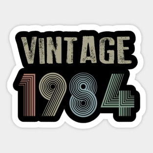 Vintage 1984 36th Birthday Gift Men Women Sticker